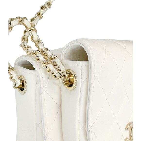 CHANEL White Flap Chain Shoulder Bag A-A25763 - Picture 12 of 12
